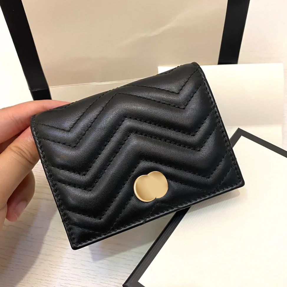 

mirror quality Marmont mens leather quilted Clutch Bag luxurys Cross Body fashion Shoulder handbag Messenger Womens Designer Holders purse With box key wallet Bags, Black