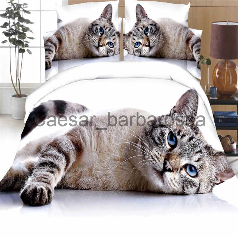 Duvet covers sets JUSTCHIC 3D Animal Print Bedding Set Single Queen King Size Duvet Cover Cases Lion Tiger Wolf Dog Cat Quilt Cover x0710-image-883652551