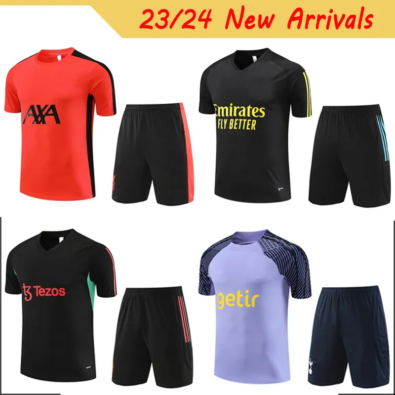 

2023- 2024 Men united soccer football tracksuit sets 23 24 short Sleeve soccer football training suit survetement foot chandal jogging kits, 18