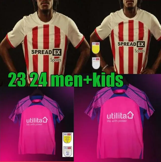 

23 24 SUNDERLAND Soccer Jerseys STEWART SIMMS ROBERTS AMAD CLARKE DAJAKU EMBLETON EVANS O'NIEN 2023 2024 Football Shirt PRITCHARD Mens Jersey Kids Kit