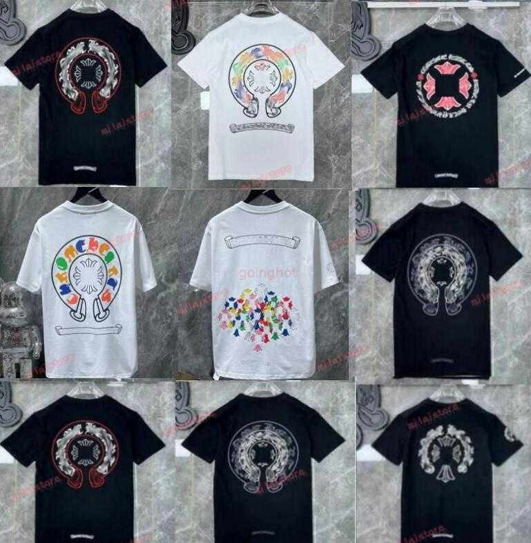

Classics Mens t Shirts Heart High Quality Brand Crew Neck Chromes Short Sleeves Tops Tees Ch T-shirts Sweater Casual Horseshoe Sanskrit Cross Print Xr7, 18
