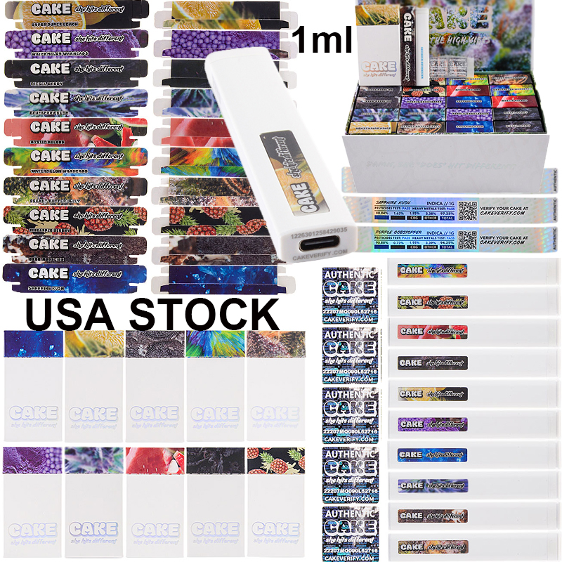 

USA Local Stock CAKE She Hits Different Disposable Vape Pen 10 Flavors Empty 1ml Device Pods Rechargeable 280mah Battery For Oil Cartridges Stickers 100pcs Lot