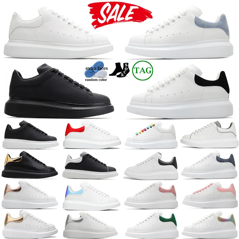

Designer shoes Casual lace up mqueens women men Oversized sneakers platform sole white black espadrille leather velvet suede alexander mqueens Sneaker, 13