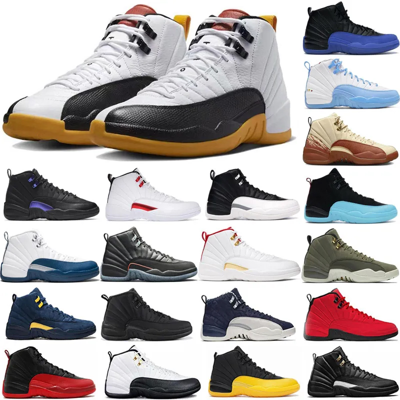 2023 12 Chaussures de basket 12 Stealth A Ma Maniere University Blue Black Royalty Taxi Playoffs Utility Cherry Low Easter Flu Game Hommes Sports