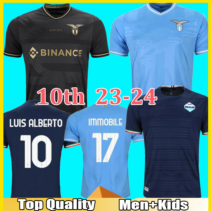 

2023 2024 Lazio Immobile soccer Jerseys home away 10th Anniversary maglie 23 24 LUIS BASTOS SERGEJ BADELJ LUCAS J.CORREA ZACCAGNI MARUSIC men kids kit football shirt