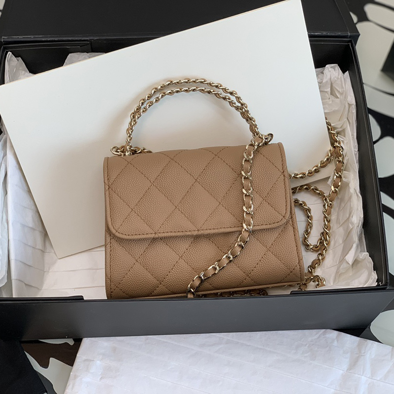 

Designer Clutch With Chain Handbag 10A Calfskin Crossbody Bag Diamond Lattice Evening Bags With Box C111, White