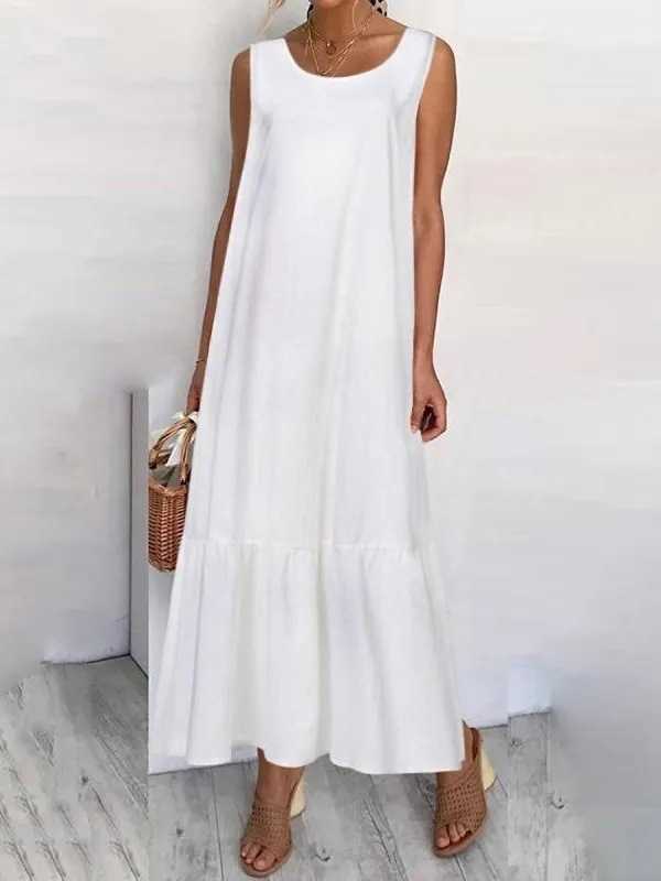 

Celmia 2020 Maxi Long Dress Fashion Women Summer Sundress Cotton Ruffles Casual Loose Sleeveless Party Vestidos Mujer Plus Size Y0118, 06