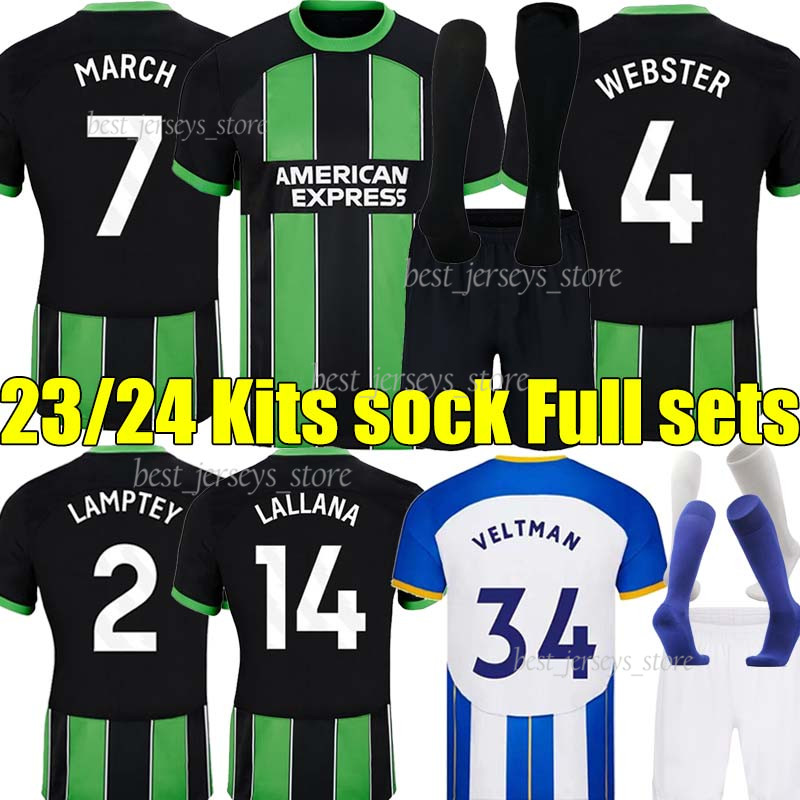 

23/24 MAUPAY MARCH soccer jerseys 2023 MITOMA GROSS VELTMAN ALZATE PROPPER UNDAV LAMPTEY WEBSTER LALLANA WELBECK FERGUSON men kids Kits sock sets football shirt, Bulaidun 22-23 away