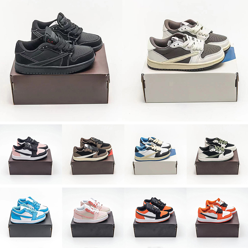

Low Kids Basketball Shoes Jumpman 1 Black Phantom Big Kid 1s Sneakers Cactus Jack Olive Reverse Mocha Childrens Boys Girls Toddler Baby Infant Youth Trainers UNC
