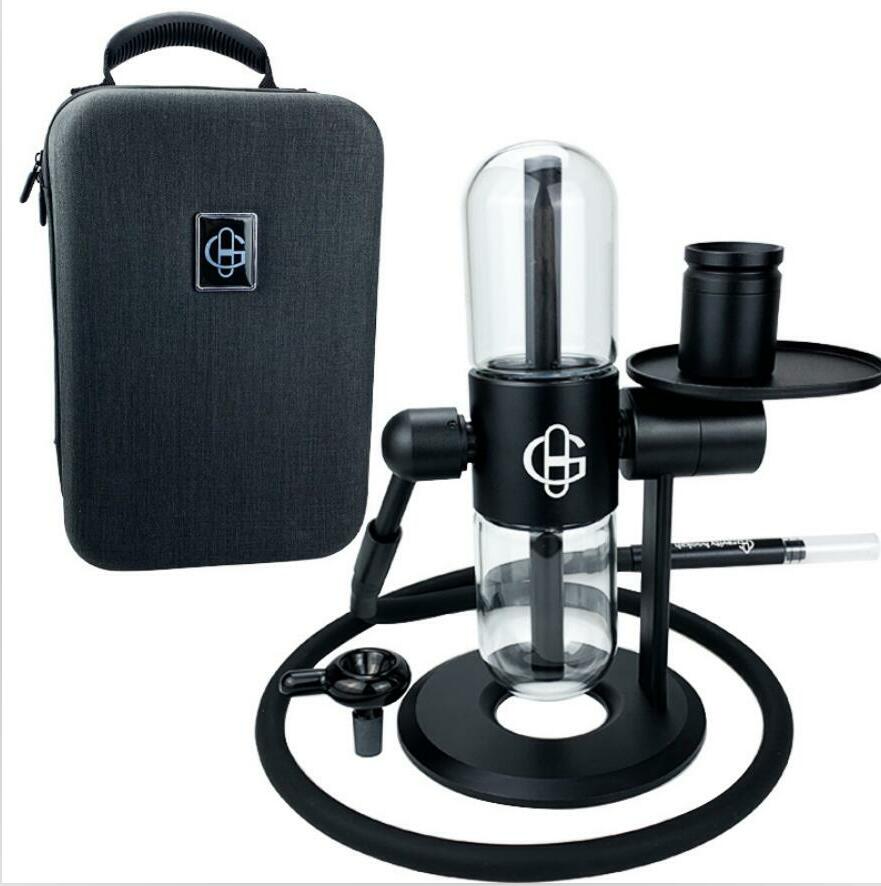 

new portable Glass Gravity Bong Gravity Hookah Electronics Kit Smoke Accessory 360 Degree Power Recycler Arab Shisha Water Pipes Smoking Tobacco hookahs pipe agf