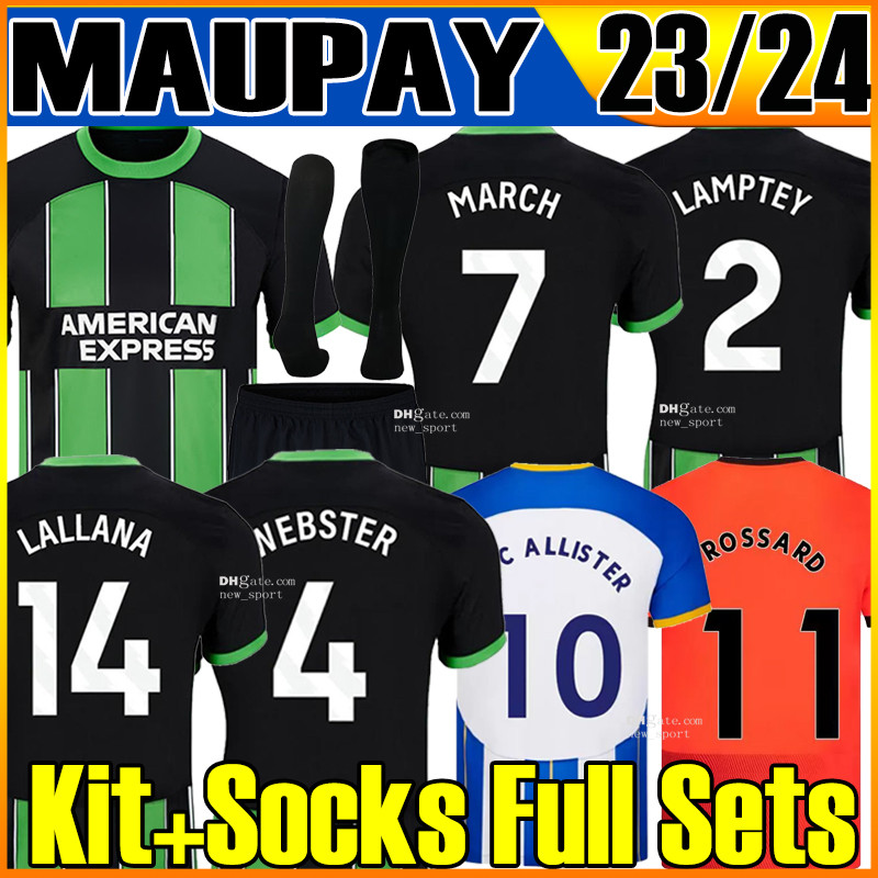 

23 24 MAUPAY Cucurella Soccer Jerseys WEBSTER TROSSARD MARCH Mac Allister Mwepu CONNOLLY Moder 2023 Away men Football Shirt Seagull Men kids kit, 22 23 away