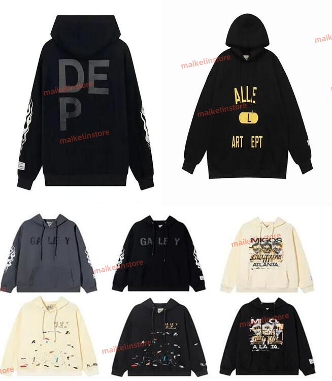 

Men's Hoodies Sweatshirts Hoodie Designer Galleryes depts Gary Painted Graffiti Used Letters Printed Loose Casual Fashion Men& Women hoody, Custom2