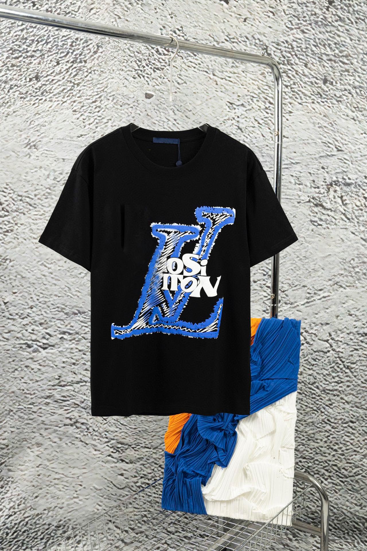 

2023 Tees Mens Designers T Shirt Man Womens tshirts With Letters Print Short Sleeves Summer Shirts Men Loose Tees Asian size S-XXXL 489, Black