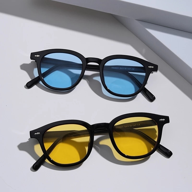 Sunglasses vintage fashion yellow blue green sunglasses women men trending products Ins Tint Ocean Len streetwear party 230707-image-883571325