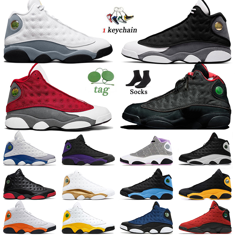 

New 13 Mens Basketball shoes Jumpman 13s University Blue Grey B.I.G. x Christopher Wallace Black Flint Cat Wheat men women jordens trainers sports sneakers 36-47, B40 obsidian 40-47