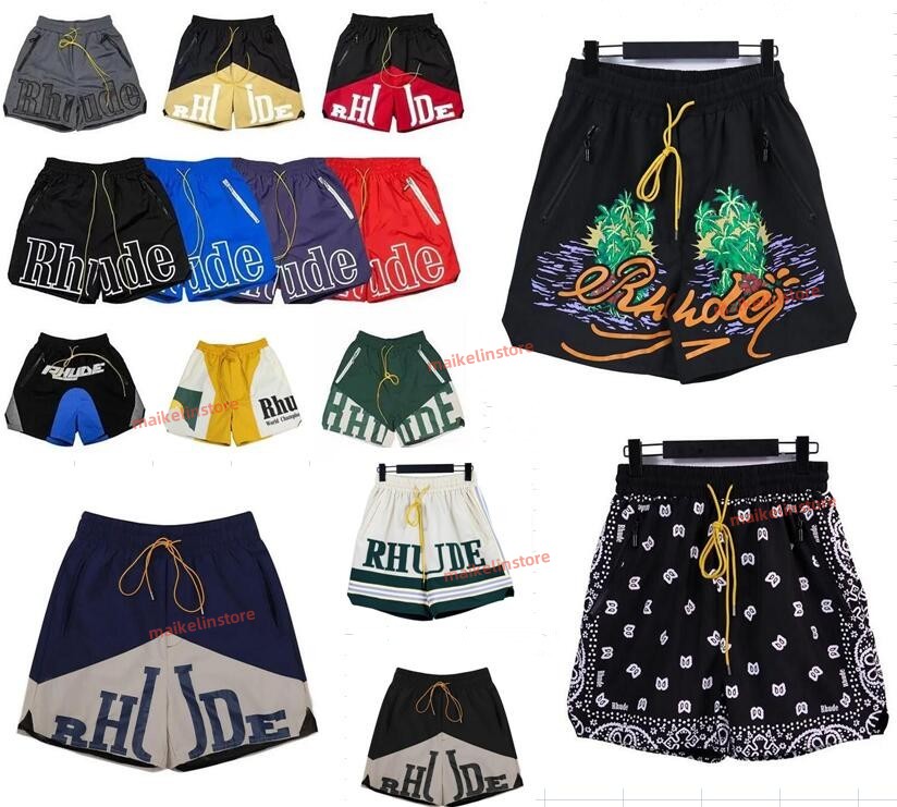 

rhude shorts mens designer short men sets tracksuit pants loose and comfortable fashion be popular 2023 new style s m  xi polyester loose, C1