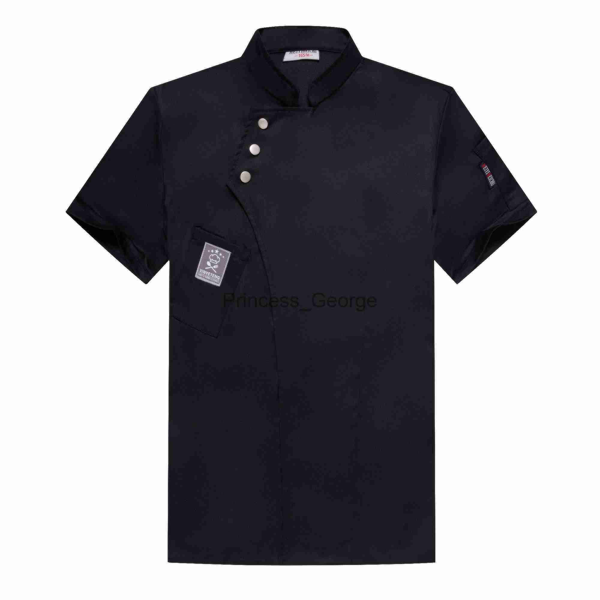 Others Apparel Free Chef Waiter Uniform Short Sleeve Kitchen Restaurant Cook Chef Jaket Wear Shirt Breathable Barber Sushi Comes coat x0711-image-884272623