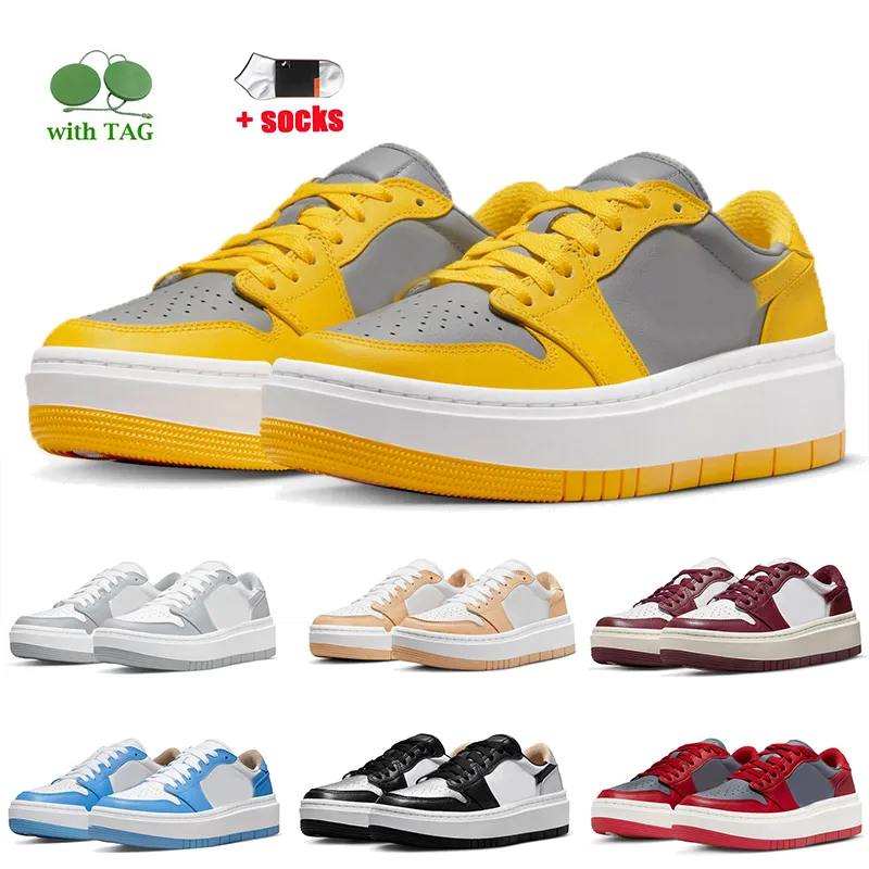 

Jumpman 1s Casual Shoes 1 low Elevate Rubber platform Designer University Blue Wolf Grey Red Midnight Navy loafers Women Mens Sneakers Trainers 36-45 With No Box