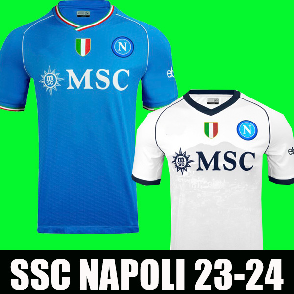 

23 24 Maglia Napoli Soccer Jerseys 2023 2024 Kids Kit Naples Home Away Football Shirt Christmas Valentine's Day Halloween Special Fouth MARADONA OSIMHEN ANGUISSA SsC, Men away ucl