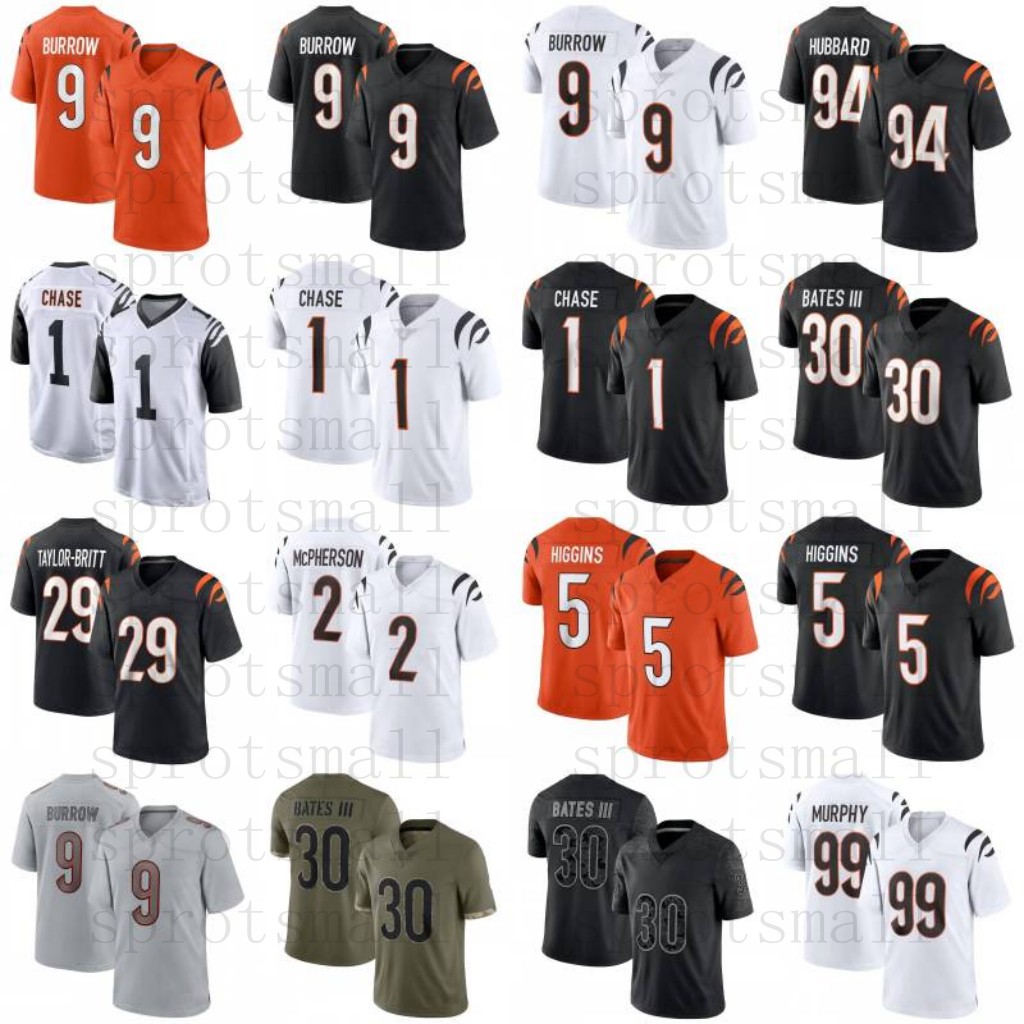 

Custom Men Women Youth Joe Burrow Ja'Marr Chase Football Jersey Tee Higgins Sam Hubbard Jessie Bates III Mixon Evan McPherson Uzomah Logan Wilson Chidobe Awuzie Vonn, 7 mens(menghu)