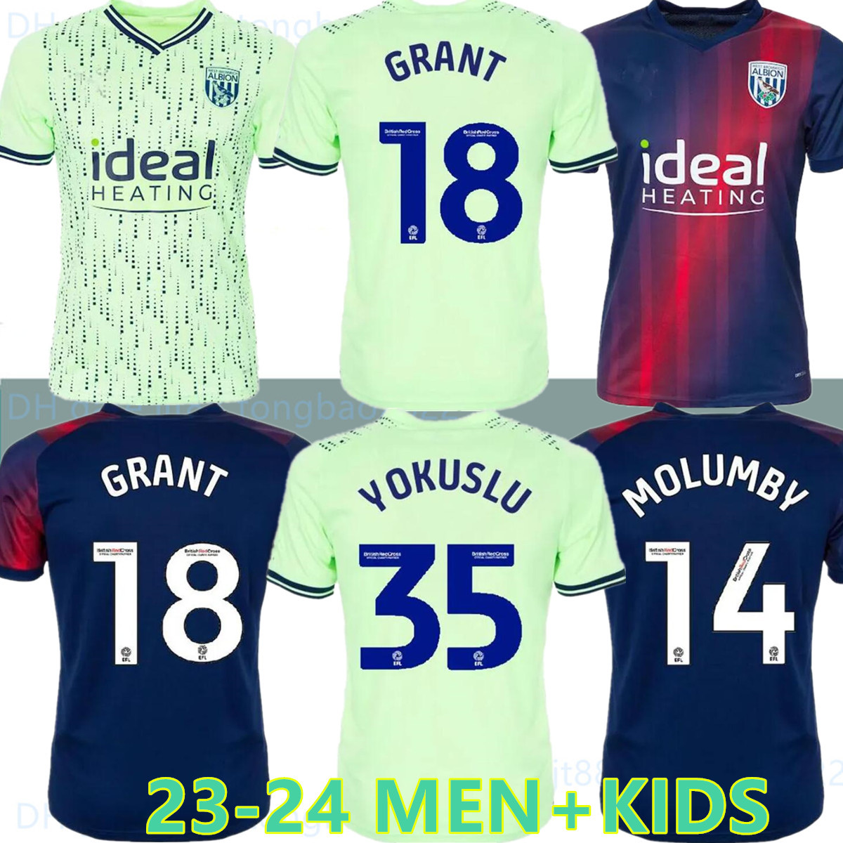 

23/24 WEST Bromwich Soccer Jerseys LIVERMORE DIANG BRUNT Albion football shirt 2023 24 Home Away Robson-Kanu PHILLIPS Men Kids kit sets uniforms, 23-24 home kids