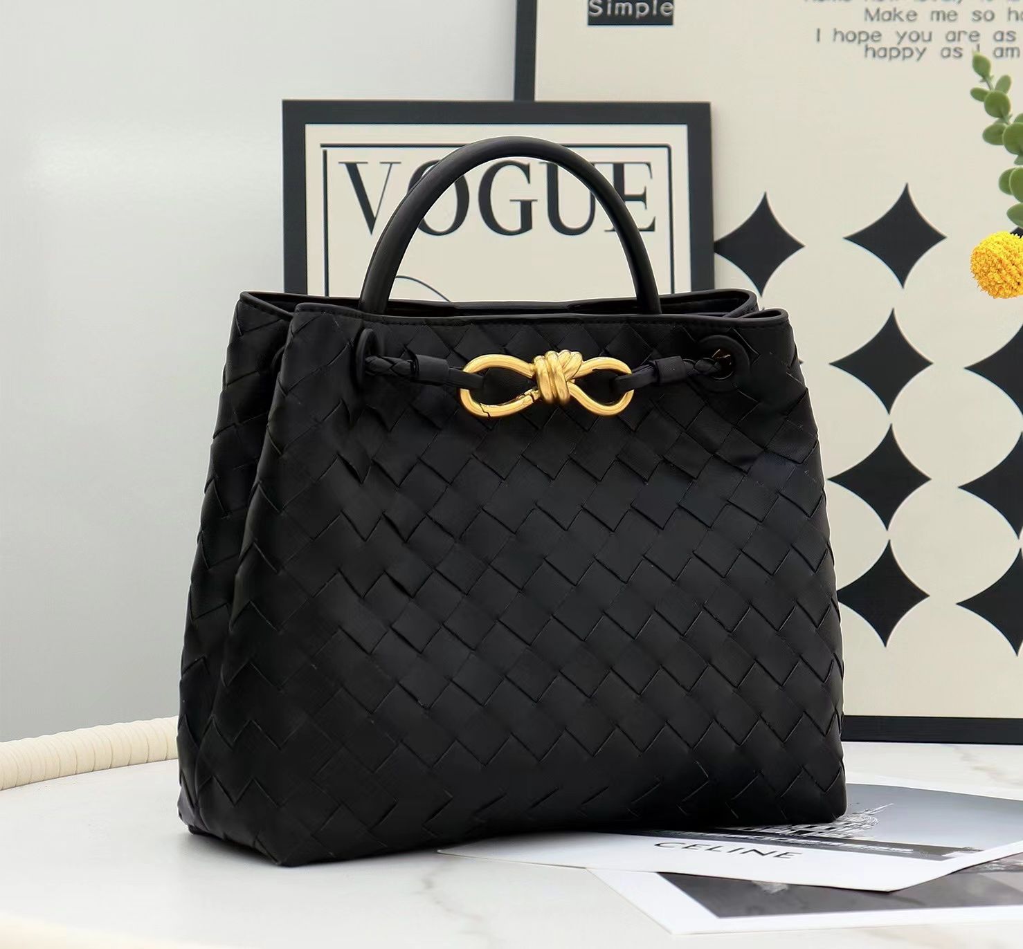 Totes 23ss Nouveaux Sacs À Bandoulière En Cuir Femmes Tissé Fourre-Tout Dame Embrayage Sacs À Main Desginer Pochette De Luxe Sac Marque À La Main
