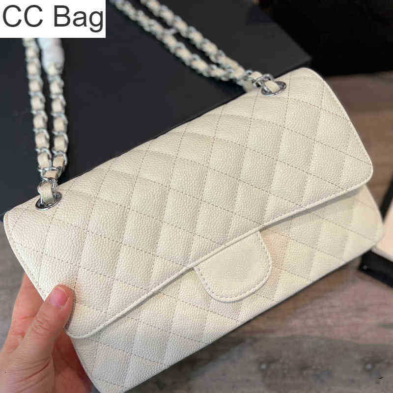 

CC Bag Shopping s France Womens Caviar Quilted Medium Double Flap Gold /silver Hardware Matelasse Luxury Chain Crossbody Shoulder Pur, Box