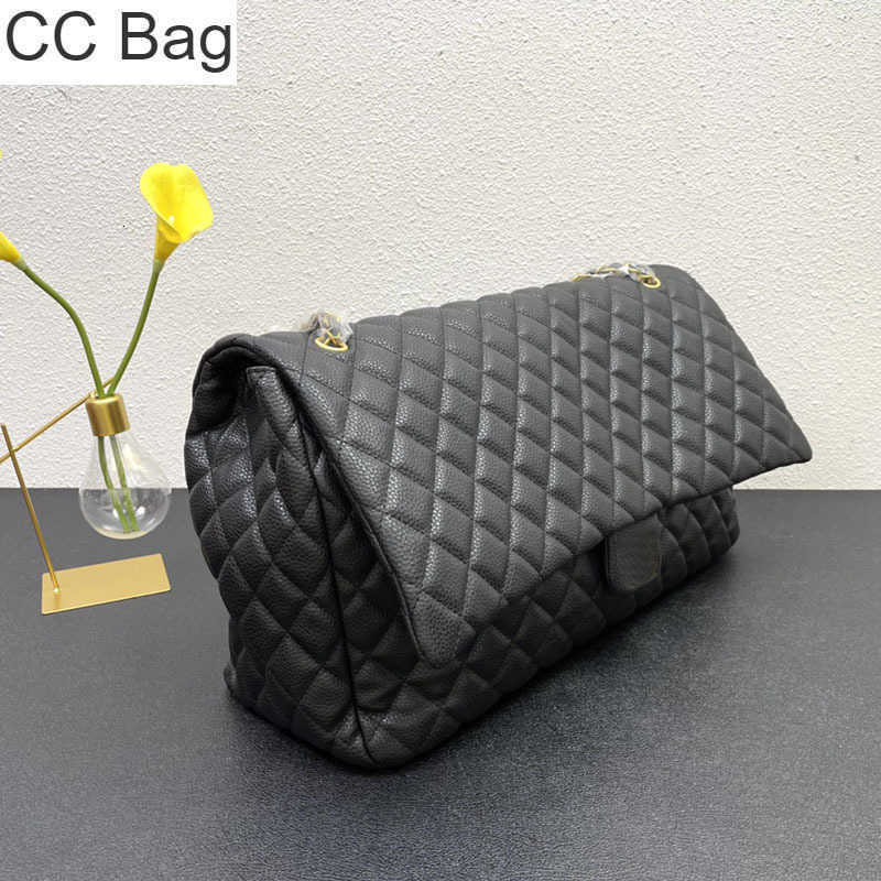 

Other Bags Cc Bag Luxury Brand Shoulder Classic Single Flap Maxi Calfskin xxl Caviar Leather Aged Gold/silver Metal Matelasse Chain c