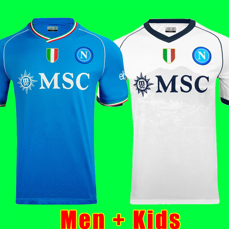 

23 24 NAPOLI soccer jerseys Maglia Naples 2023 2024 ZIELINSKI ANGUISSA OLIVERA KVARATSKHELIA football shirt OSIMHEN LOZANO SSC Napoli Maillots de foot men kids kit, 23/24 kids away