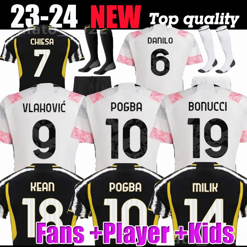 

fans player soccer jerseys 2023 2024 home away MILIK DI MARIA VLAHOVIC KEAN POGBA CHIESA McKENNIE LOCATELLI top jerseys 23 24 Kits men and Kids unifor Juventus