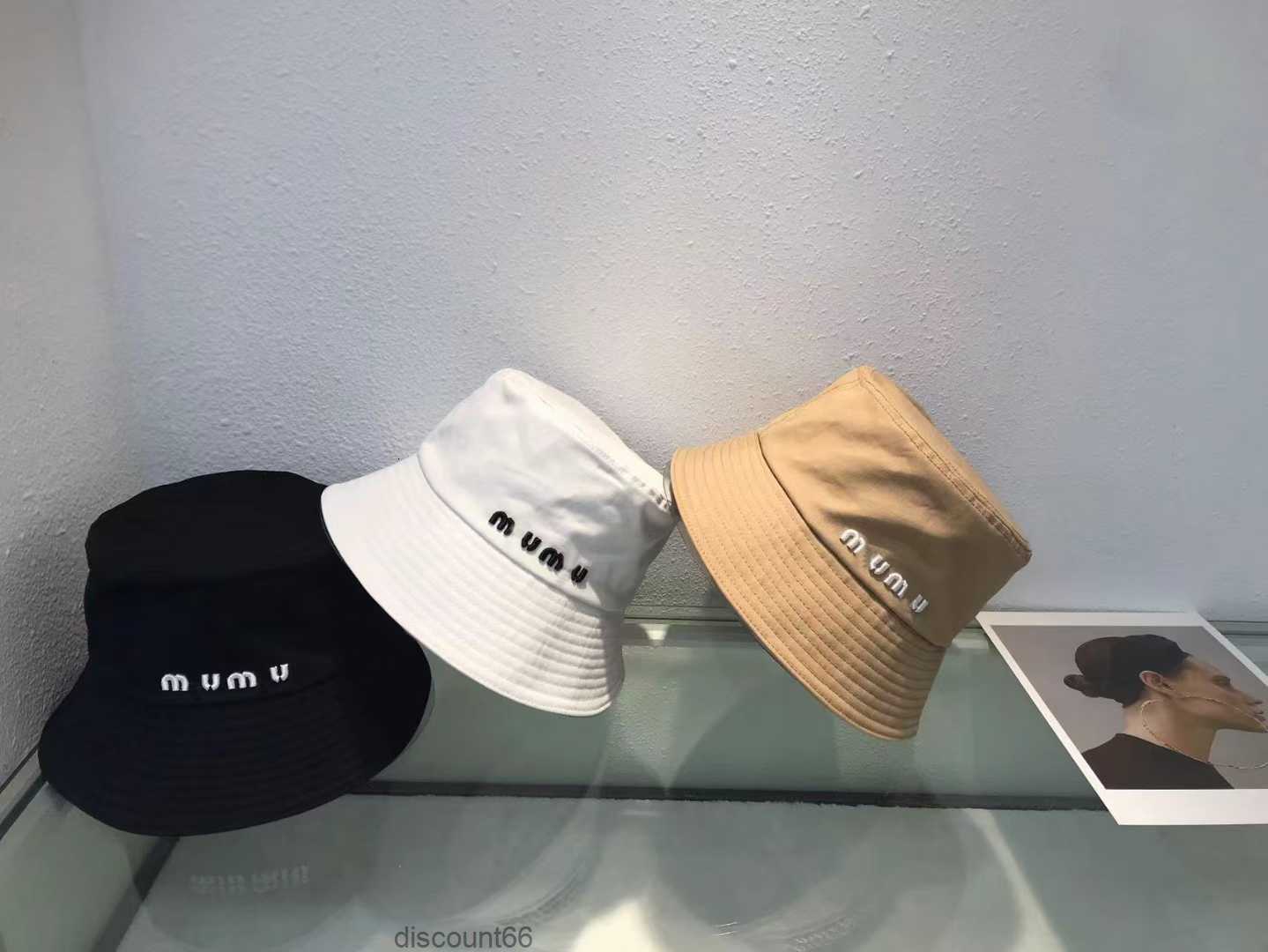 

Miu Letter Fisherman Hat Female Summer Designer Beanie Cap Versatile Sunshade and Sun Protection Hat Male Couple Trend Early Spring Korean Pot Hat9pg6N3KU, 16