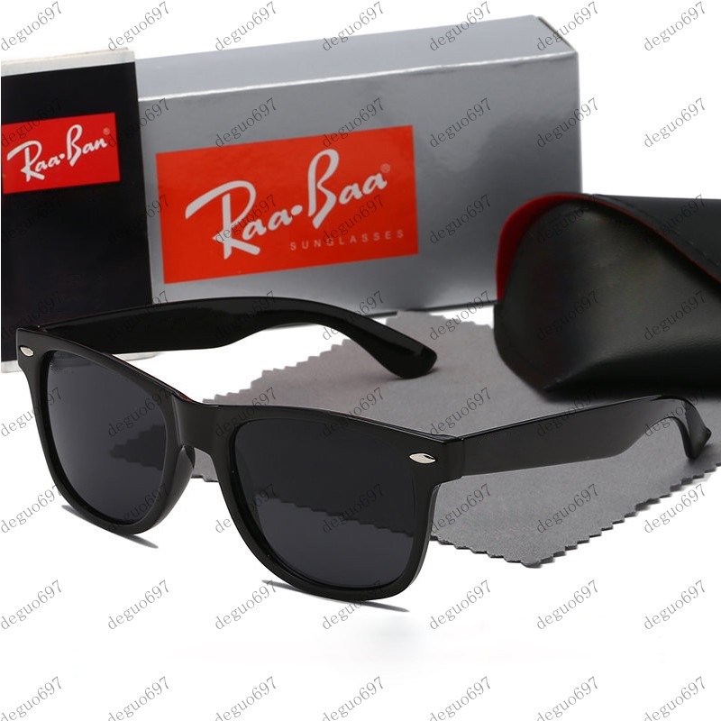 

Men Raa Baa Sunglasses Classic Brand Retro Bans Sunglasses Luxury Designer Eyewear Ray Metal Frame Designers Sun Glasses Woman ML 2140 with box case lenses