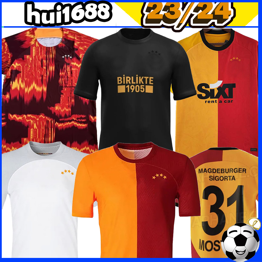 

23/24 Galatasaray soccer jerseys special blackout 2023 Mostafa Mohamed Marcelo LEMINA Saracchi DIAGNE ICALDAU EMRE KILINC FEGHOULI kturkoglu Alexandru men player, 23-24 away patch