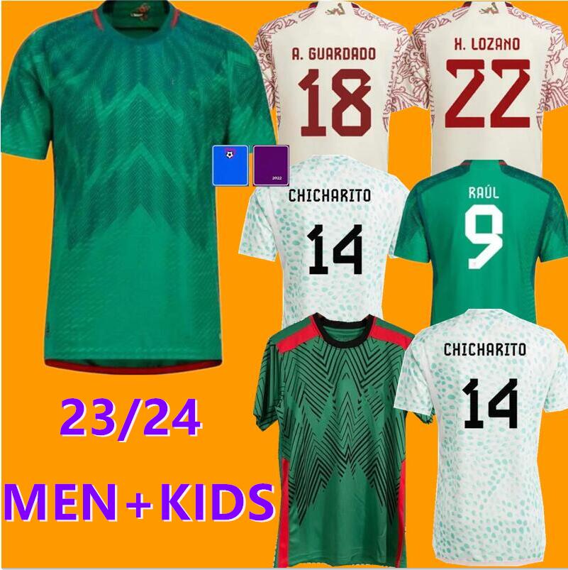 

22 23 Mexico soccer jerseys Club America Soccer Jersey Atlas FC NAUL Tigres Third Chivas Guadalajara C. VELA CHICHARITO football shirt Long sleeve f kids kit, 23/24