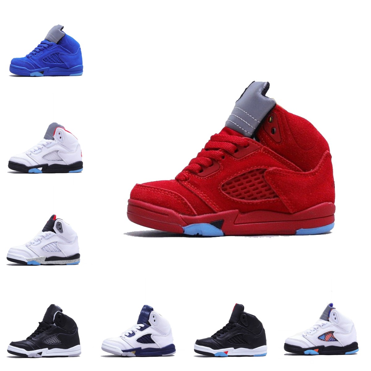 

Kids Shoes Jumpman 5 5S Basketball shoe for sale Boys Sneakers Running Children Girls Sport Trainers Youth Outdoor Athletic Shoe Kid Toddlers Sneaker Size 25-35, 22#