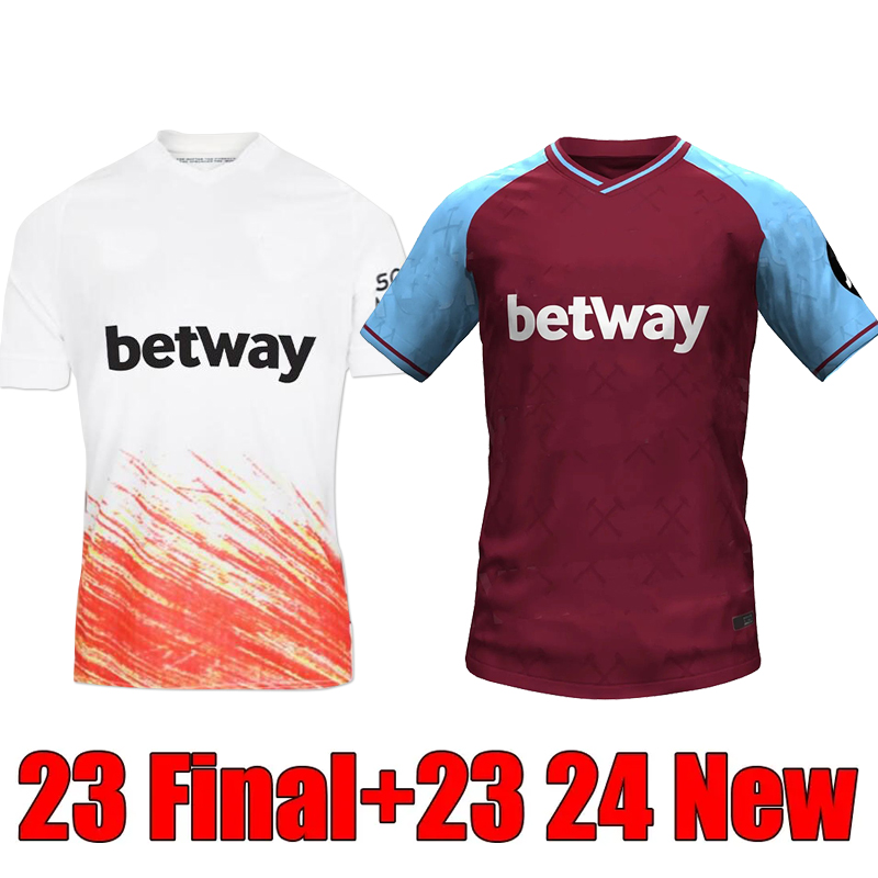 

23 24 WEsT HaMs Soccer Jerseys 2023 Final Prague BOWEN RICE SCAMACCA Ings L.PaquetA KEHRER BENRAHMA LANZINI ANTONIO FORNALS EMERSON 2024 Men Football Shirt, 22-23 3rd +patch 1