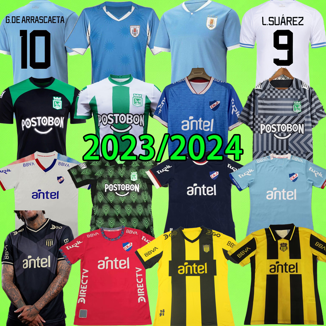 

23/24 Penarol Soccer Jerseys Uruguay Atletico Nacional SUAREZ E.CAVANI F.VALVERDE 2023 2024 football shirt Club 2010 retro R.ARAUJO ARRASCAETA F.TORRES uniform red kid, 131th