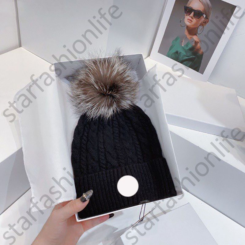 

Autumn and Winter Women's Wool Knitted Warm Knitted Hat Cashmere Soft Waxy Texture Super Fox Ball Customized High Quality 6 colors, Khaki