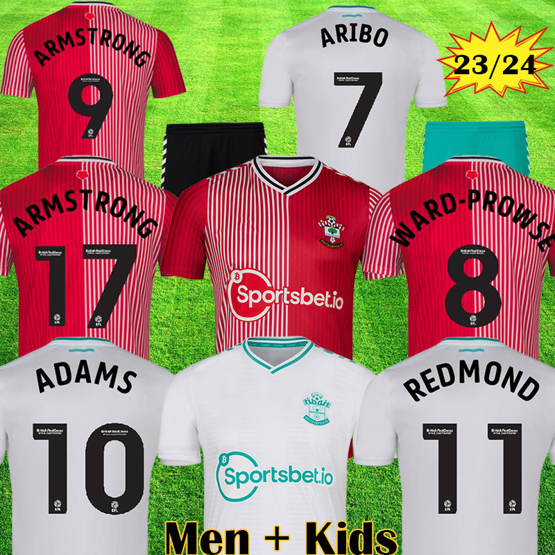 

23 24 ARIBO Southampton White Soccer Jerseys REDMOND 2023 2024 WARD PROWSE ELYOUNOUSSI ARMSTRONG ROMEU Awa Football shirts adult men kids kit jersey, Away