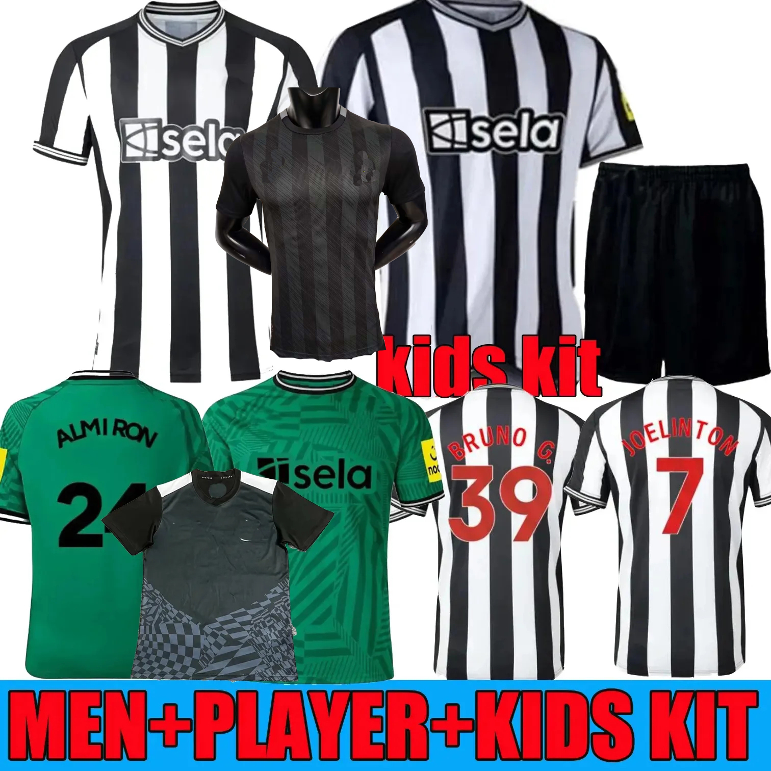 

23 24 Newcastles NEW CASTLE home away Soccer Jerseys boys BRUNO G. JOELINTON Football T Shirts ISAK NUFC Uniteds MAXIMIN WILSON utds Men Fans Player version, 23 24 away player version