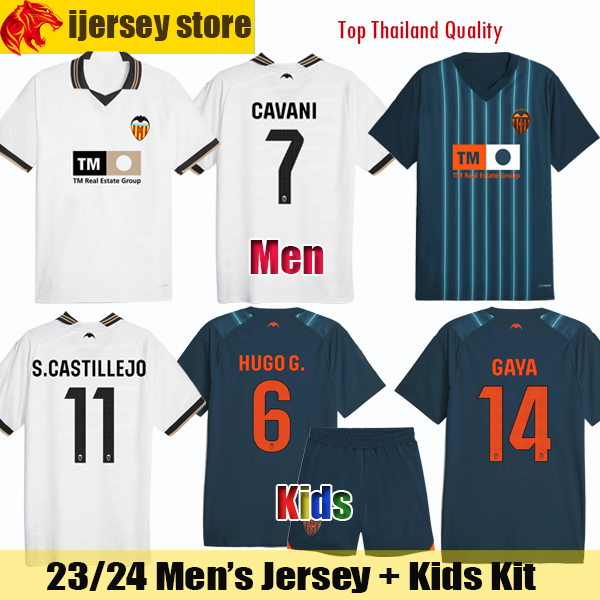 

23 24 Valencia Soccer Jerseys GAYA CF HUGO G. 2023 2024 CAVANI A. CASTILLEJO Camiseta de futbol A.ALMEIDA MARCOS ANDRE Football Shirts Mens Jersey Kids Kit, 2324 home