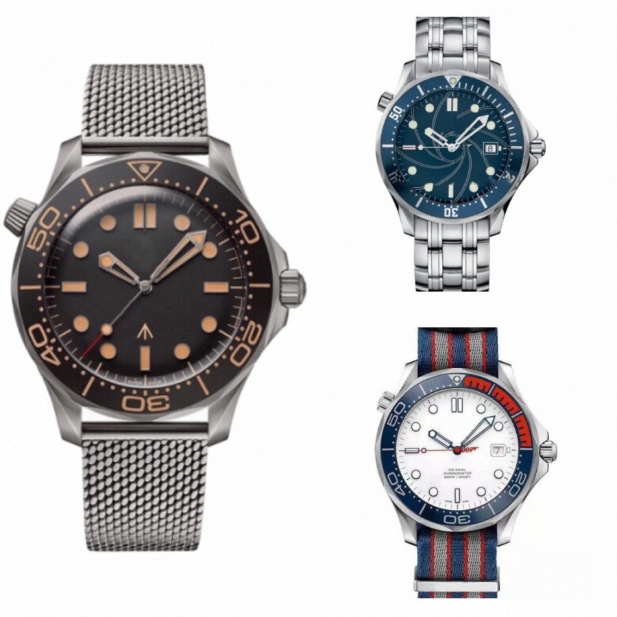 

Men's James Bond 007 NTTD Watch 42mm No Time To Die Nato 300M Wristwatches Stainless Steel Montre de luxe Luxury WatcheskfLh#, #1