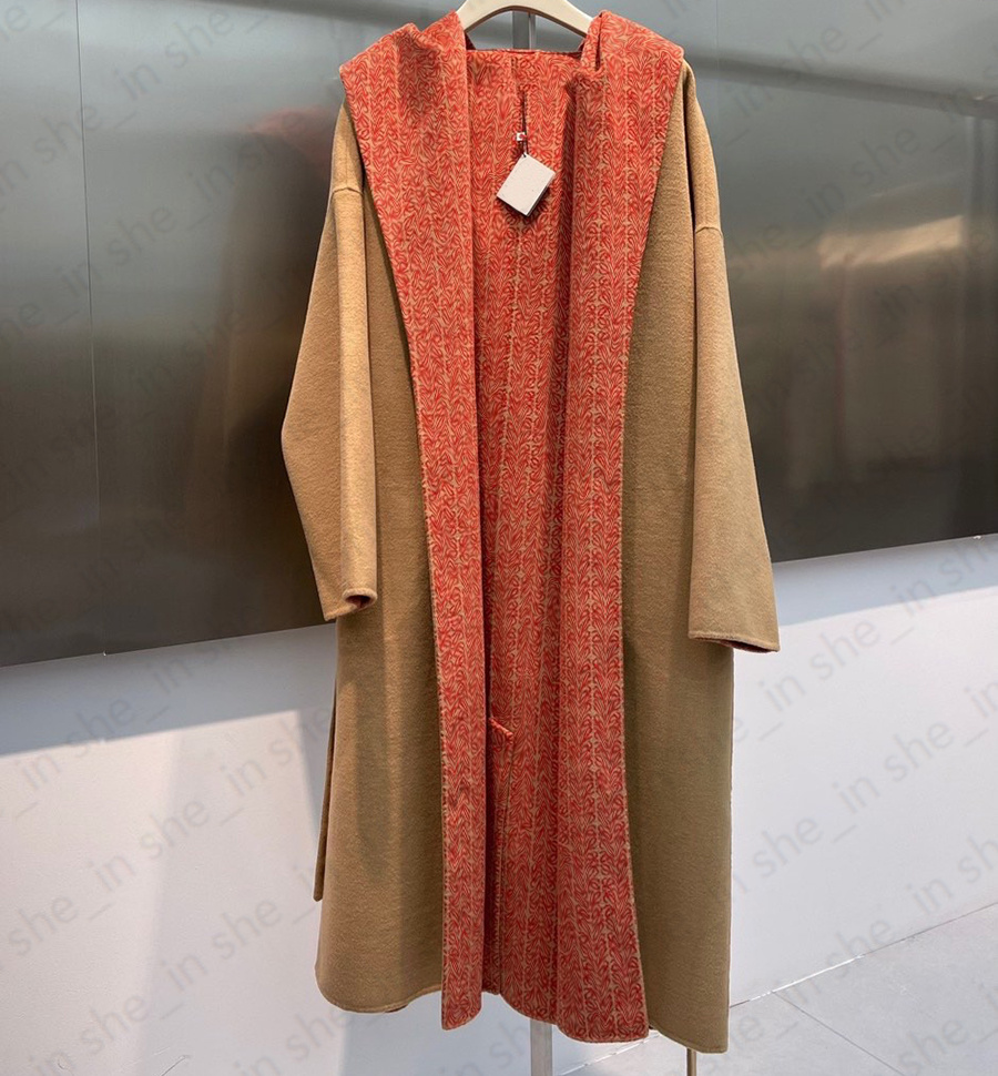

Womens Wool Blends Coats Designer Winter Fur Trench Coat Woman Classic Letters Overcoat Fashion Woolen Windbreak Outerwear High Quality 23FW, Gray