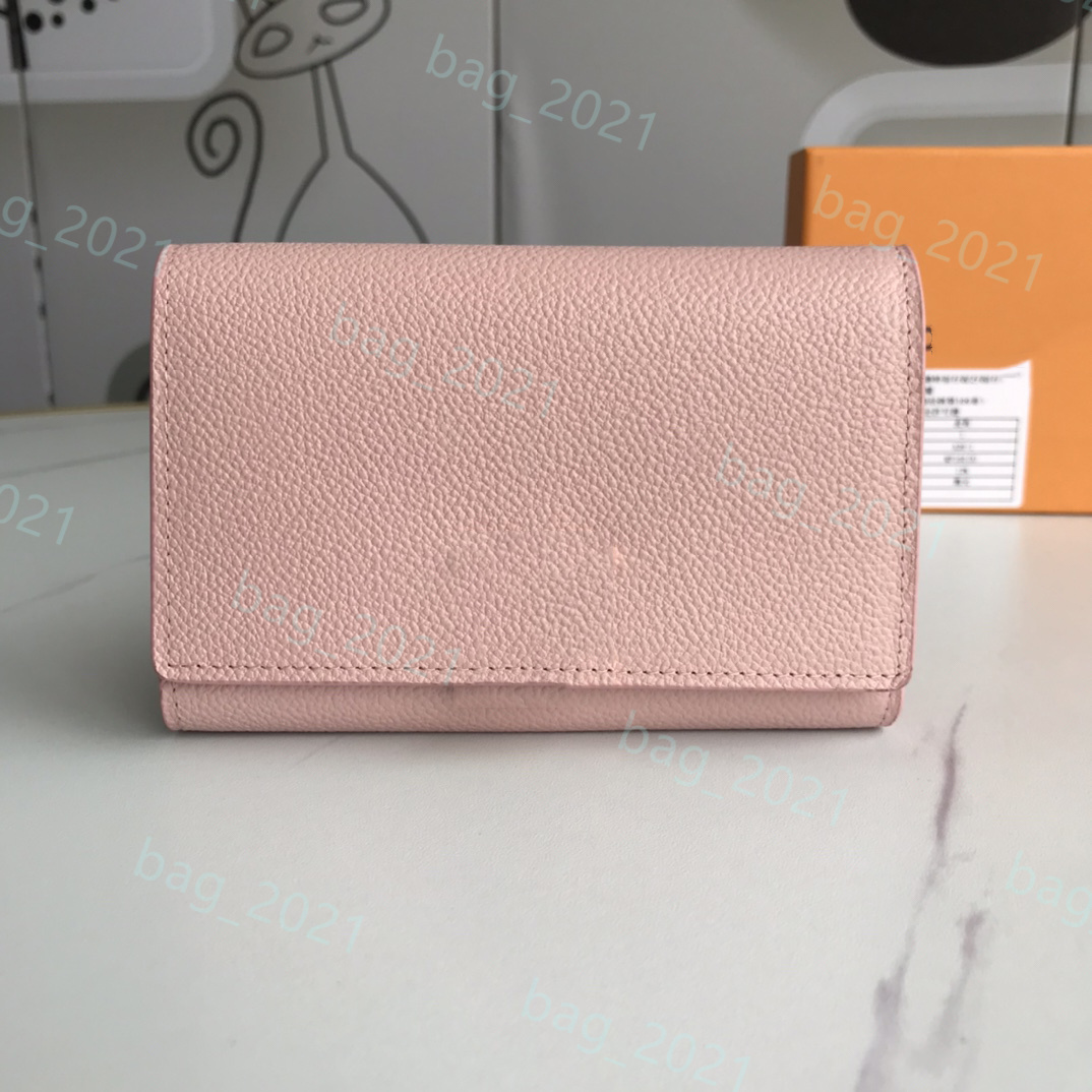 

Woman M62157 Capucines wallet Mens Purse Women's Designer wallets flower Embossed card holders Luxury Coin purses key pouch Genuine Leather Cardholder, Pink