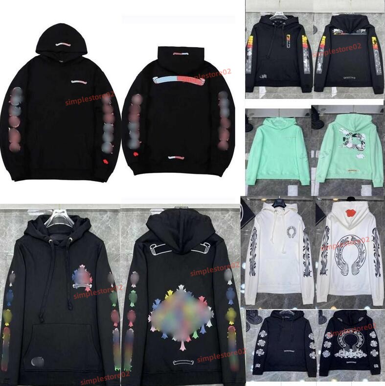 

Ch Sweatshirts Men's Winter Hoodies Print Pullover Chrome Hooded Hearts Arm Quality Ch Loose Chromeheart Sanskrit gh78, Cu22