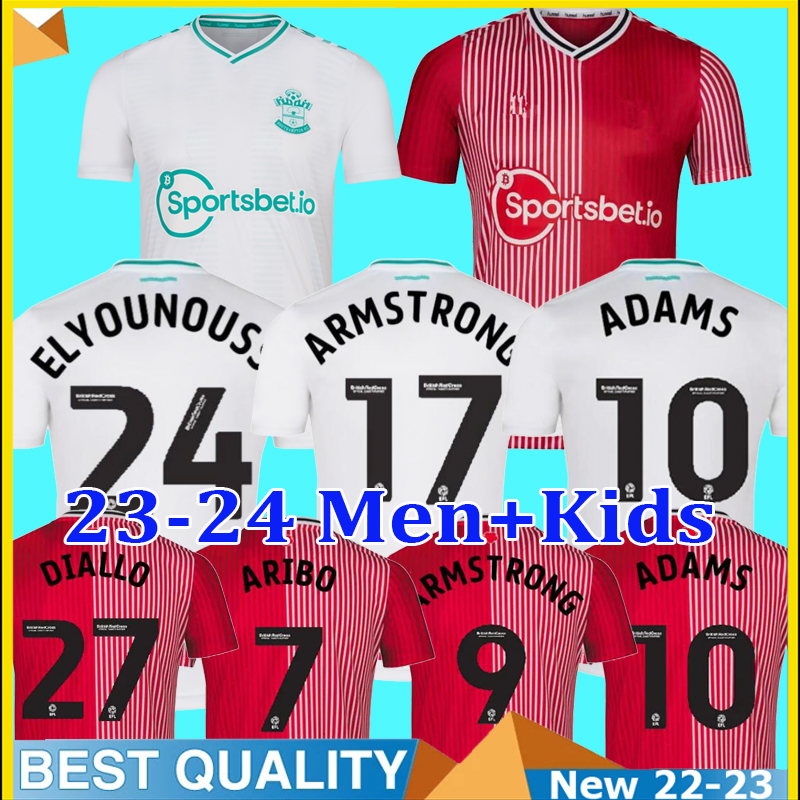 

23 24 Southamptons Soccer Jerseys Home Away ARIBO REDMOND 2023 2024 ARMSTRONG WARD-PROWSE ELYOUNOUSSI ROMEU Football shirts men kids kit SAINTS tops set Uniform, 23-24 home