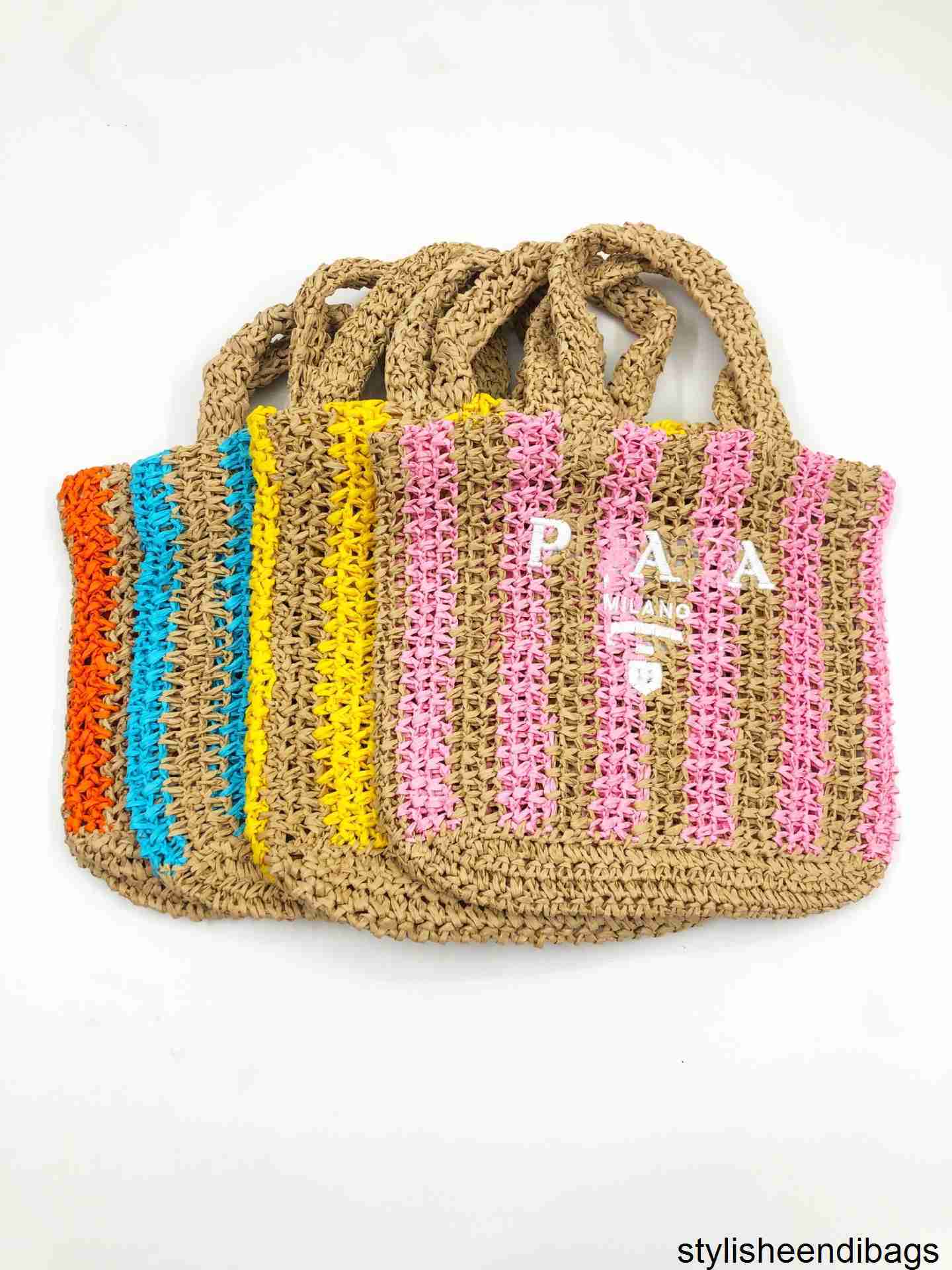 

Luxury Designer Raffia Straw Summer women's mens weave Beach bags hollow out handbag clutch tote crossbody travel fashion handbags Shoulder Bag stylisheendibags, Orange