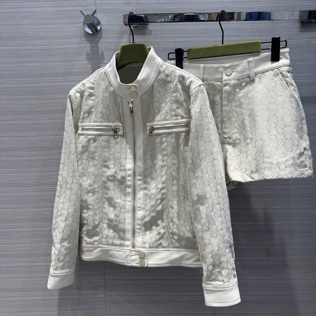 Designer Womens Jackets Two Piece Sets double letters G Women Short Coats Autumn Spring Style Slim For Lady Jacket Coat Button Letters Classical