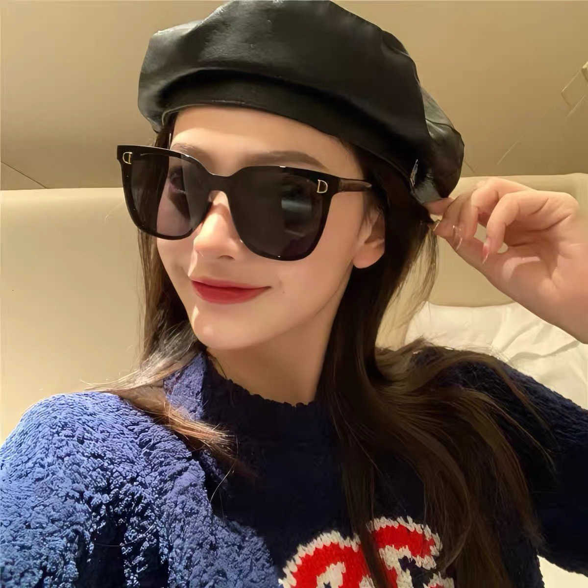 Designer GC sunglasses fashion luxury brand 2023 New Korean Edition Sunglasses Type D Word Large Frame Fashionable and Trendy High quality UV res-image-883968150