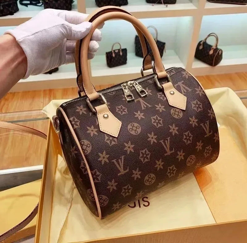 

10A designer Bag Shoulder Handbag High Quality Crossbody Tote For Women Large Genuine Leather Dhgate Luxurys Handbags 16 mini Purses woman Large Small Bags With Box, Brown-flower-16cm